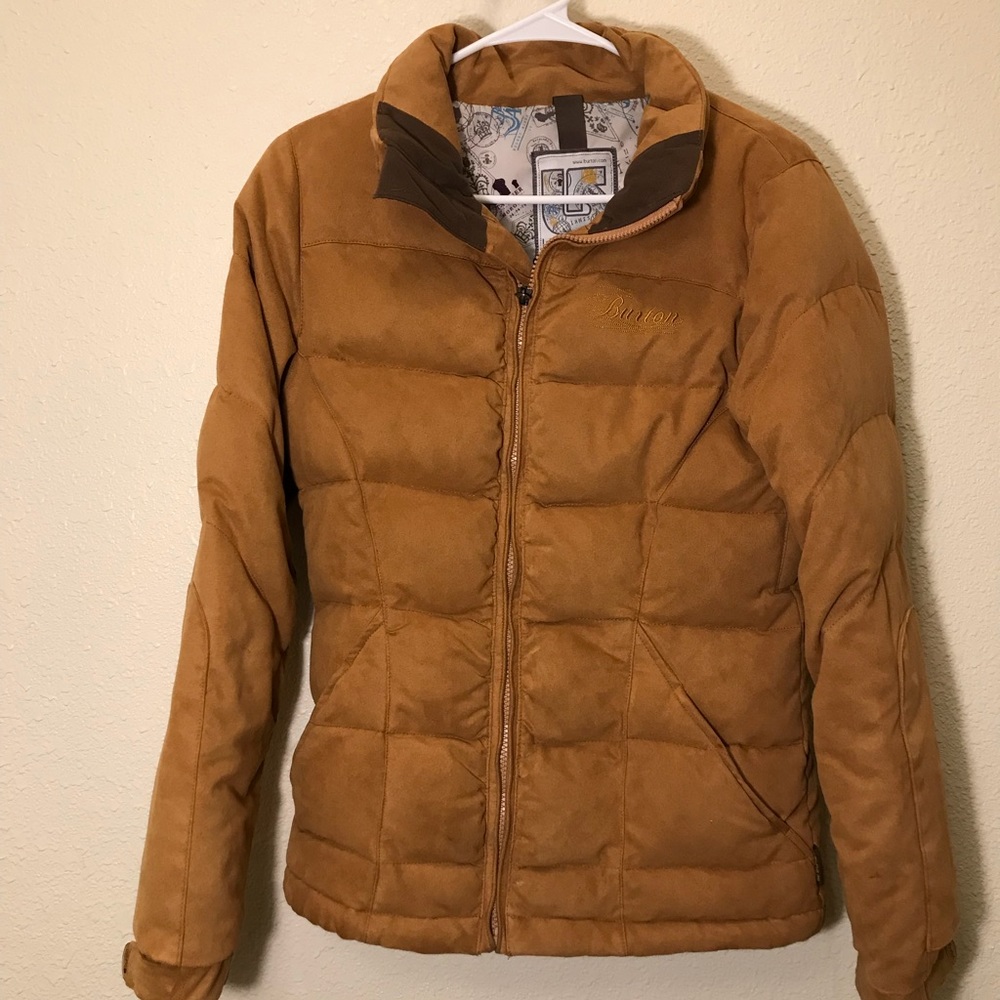 Gray Duck Down Burton Snowboard Jacket